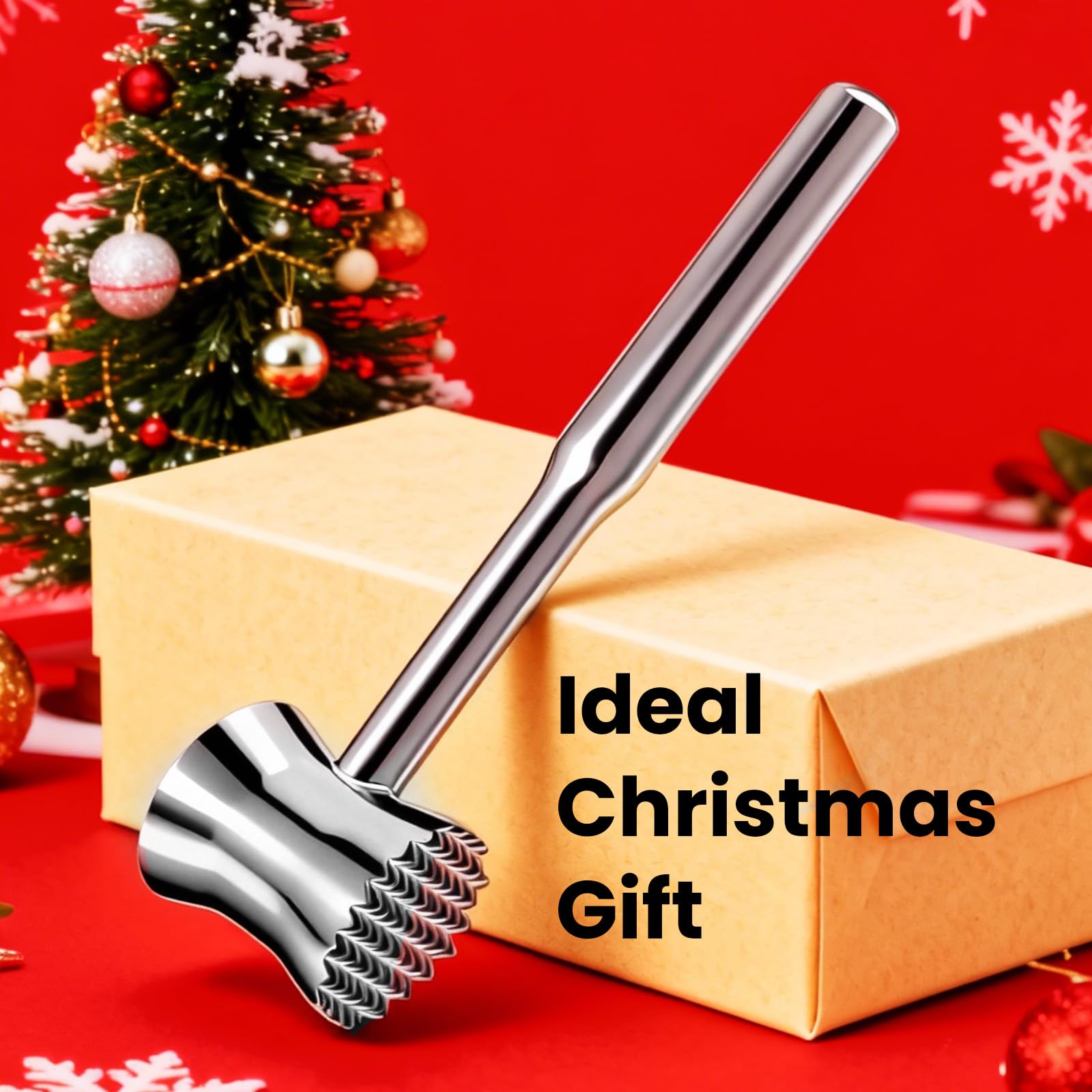 Aihomo meat tenderizer mallet storage-gift-pack shows drawer-friendly packaging.