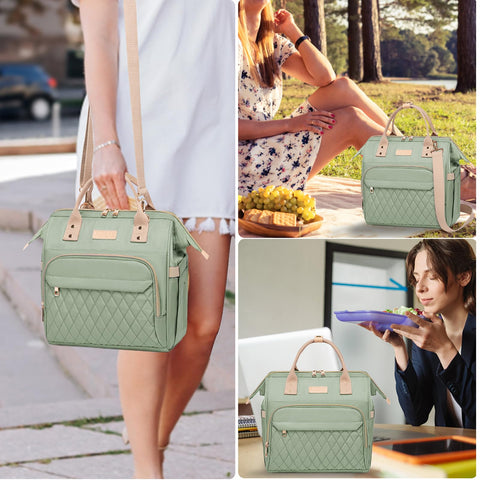 AIJIEKE lunch bag removable shoulder strap offers flexible carrying options