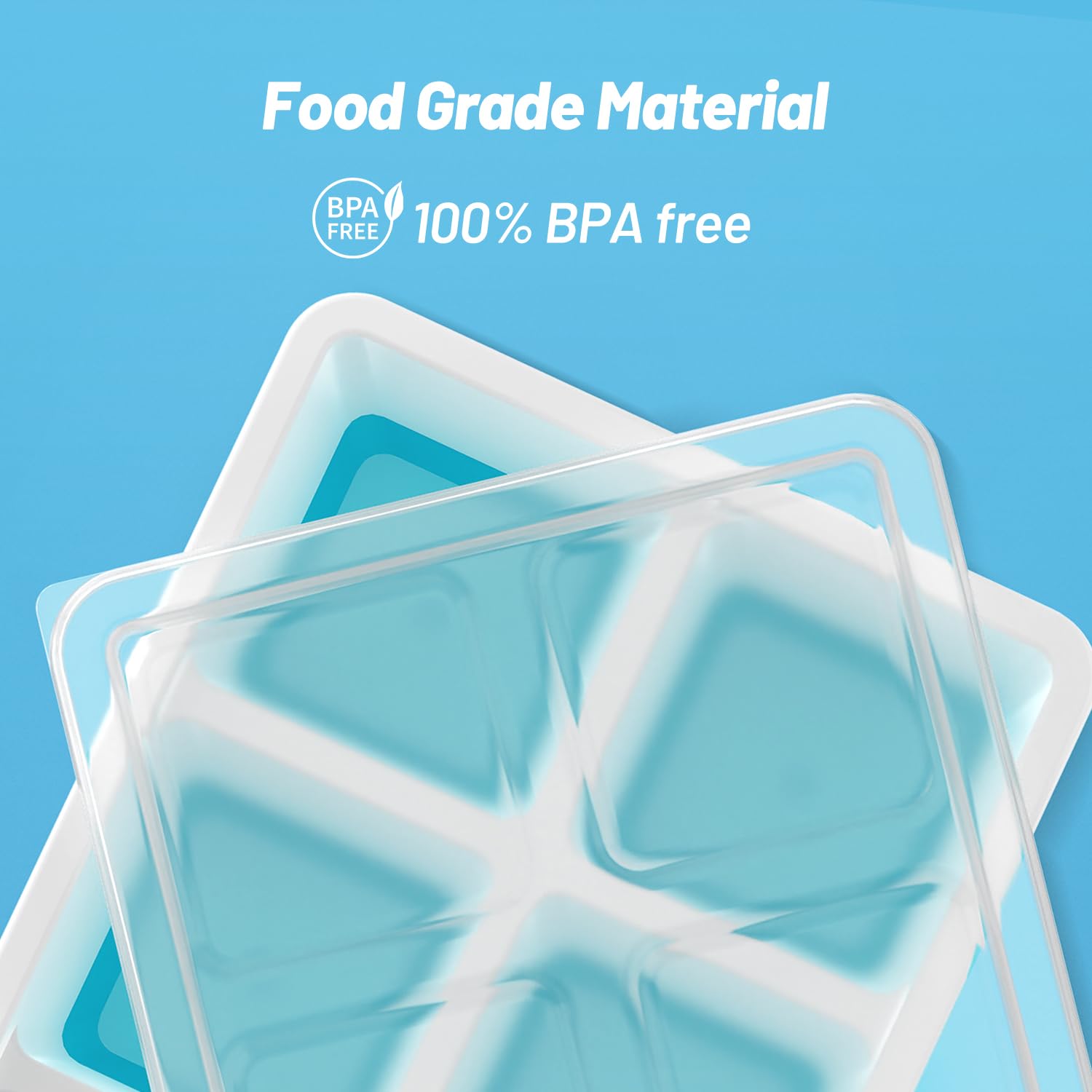 Large 1.77-inch ice cubes from AJIJING tray cooling whiskey neatly.