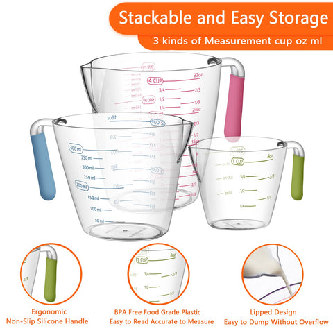 AIKEXIN dishwasher-safe kitchen measuring set for easy cleaning