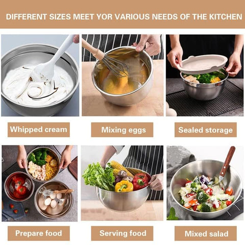 AIKKIL khaki mixing bowls add style and organization