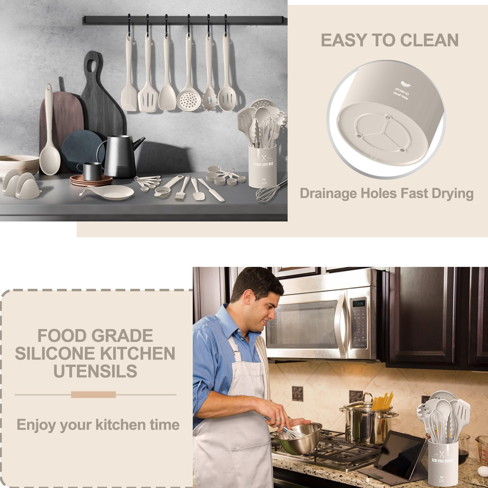 AIKKIL silicone whisk for beating eggs and sauces
