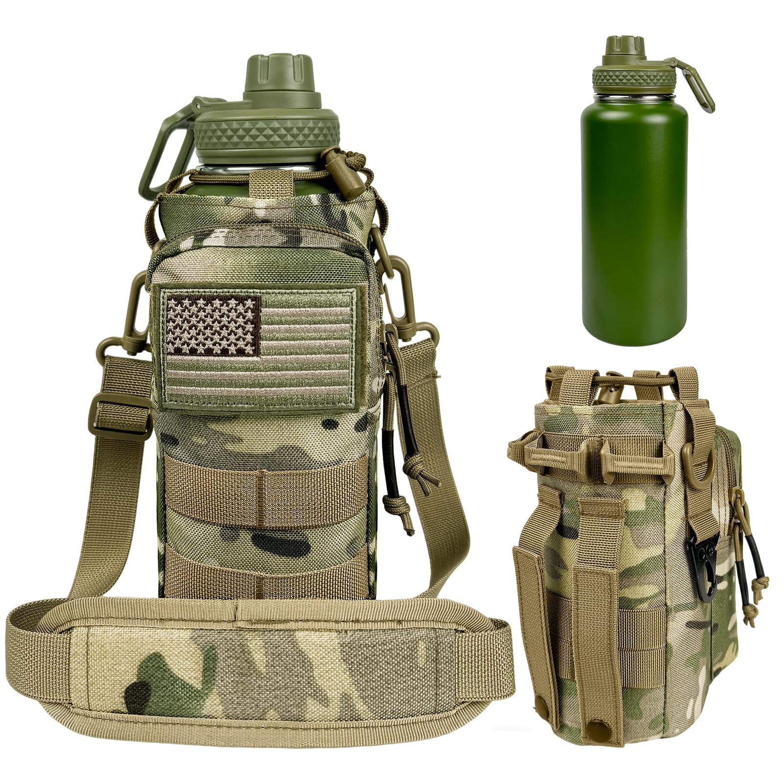 AIKOTOO 32oz bottle with sleeve for rugged outdoor use