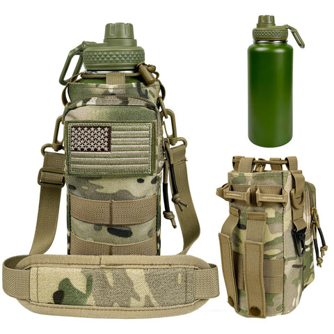 AIKOTOO 32oz bottle with sleeve for rugged outdoor use