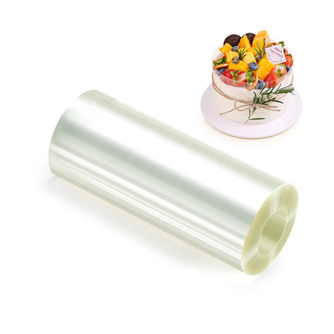 Ailaxq cake collars 4 inch by 394 inch roll protects mousse edges for neat presentation.