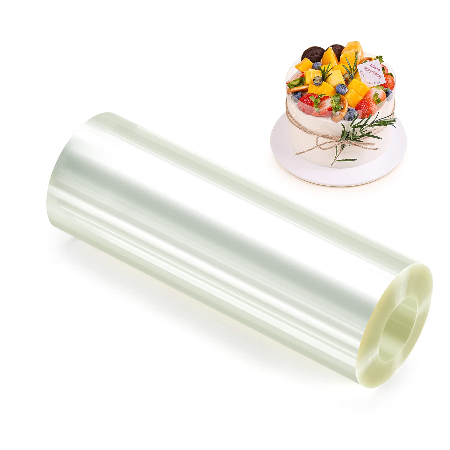 Ailaxq cake collars 4x394 inch: clear acetate for edge decorating and mousse protection.
