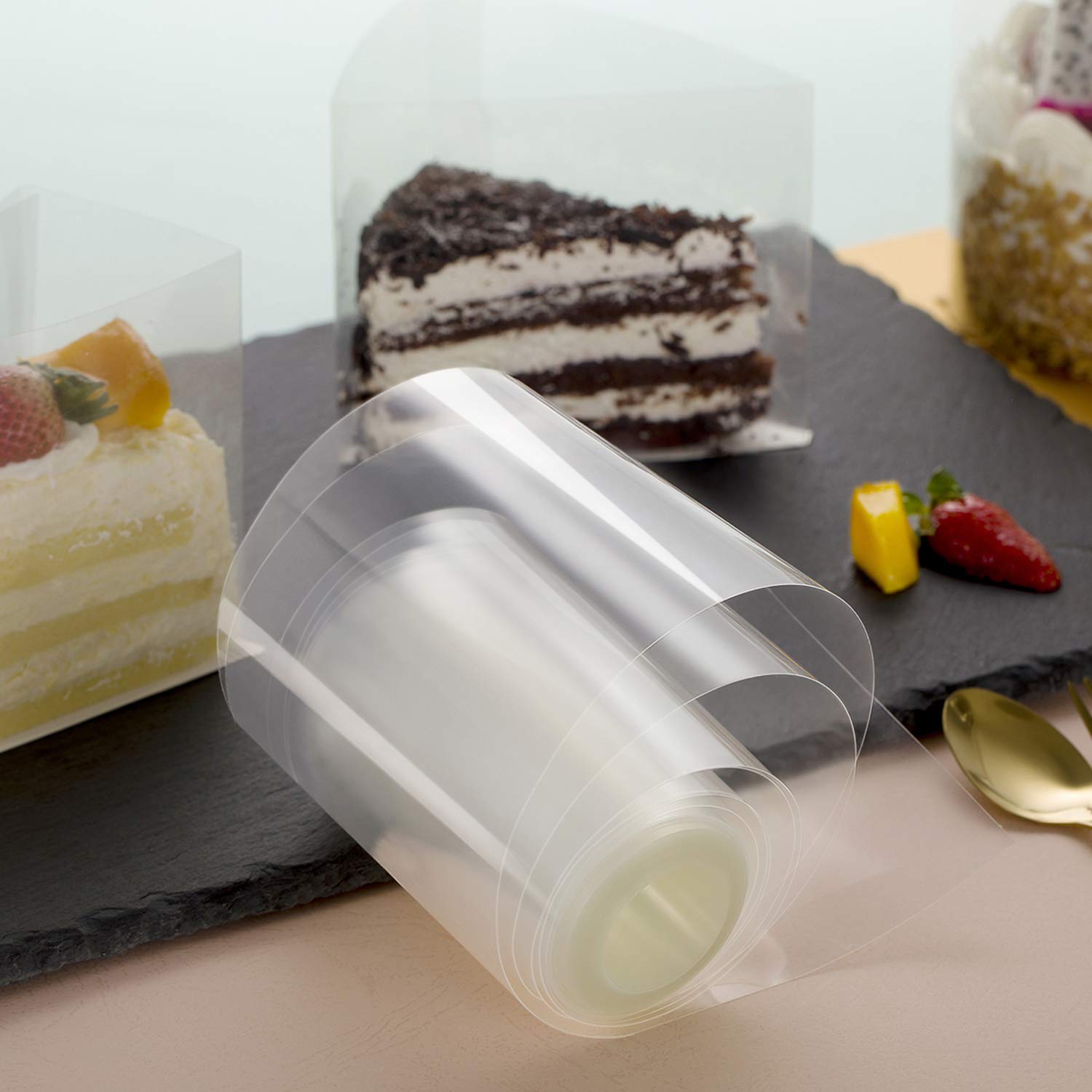 Ailaxq cake collars 6 inch by 600 inch roll enables versatile large cakes.