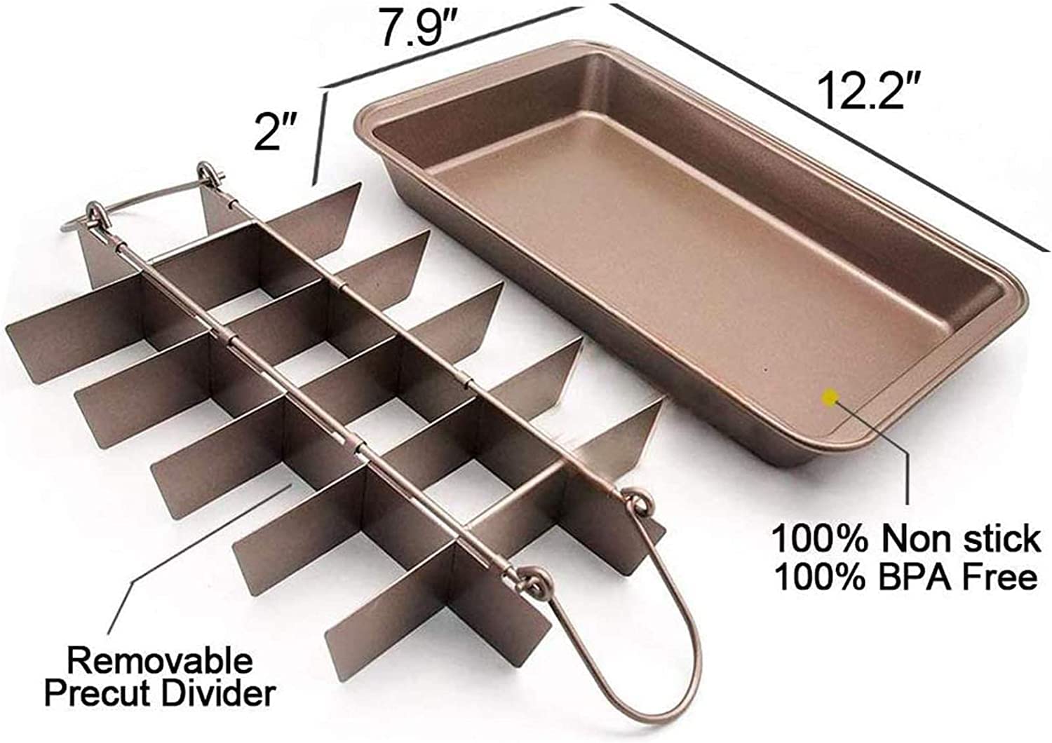 Ailelan 18-slice brownie pan showing uniform portions for gatherings.