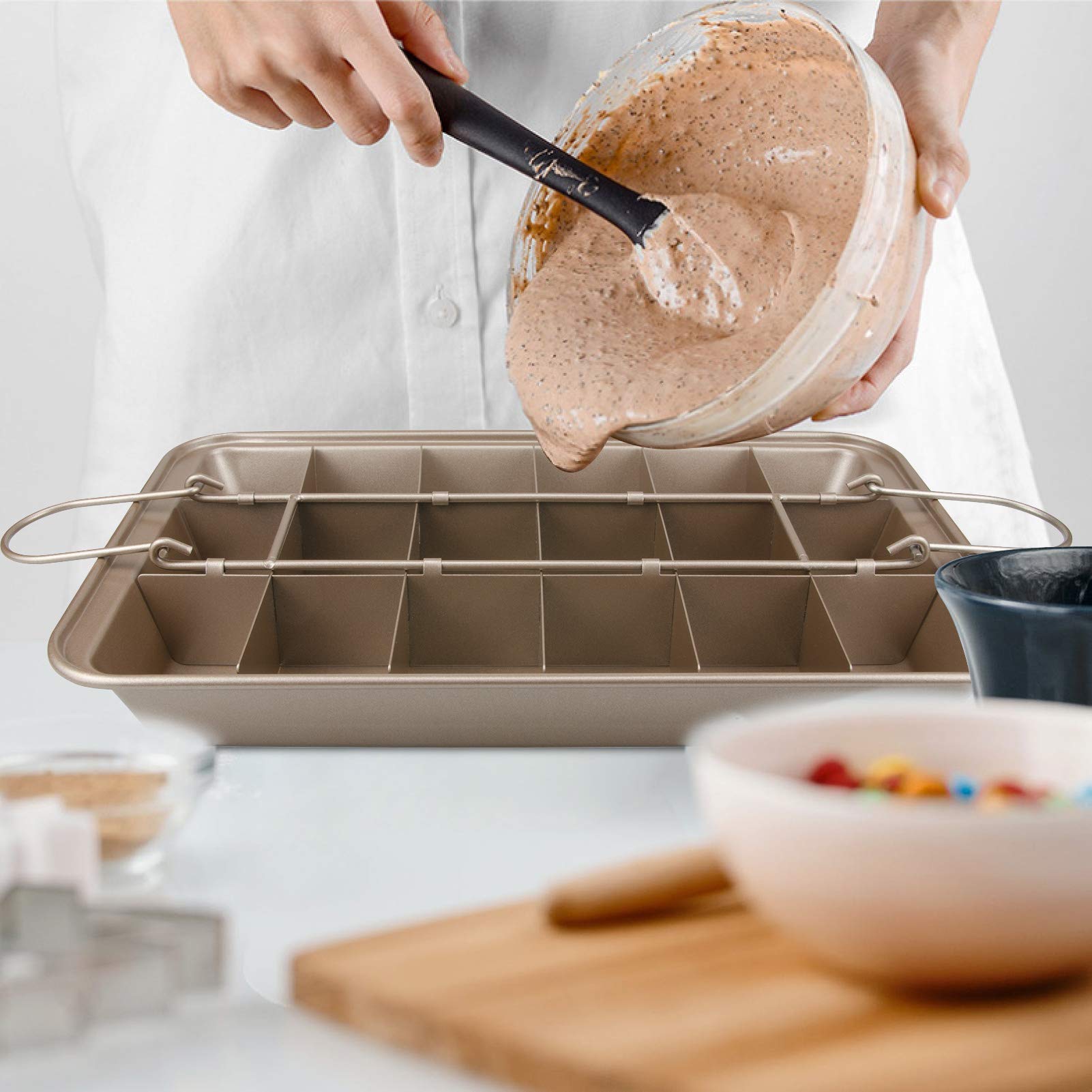 Ailelan freezer and dishwasher safe bakeware for convenient cleanup.