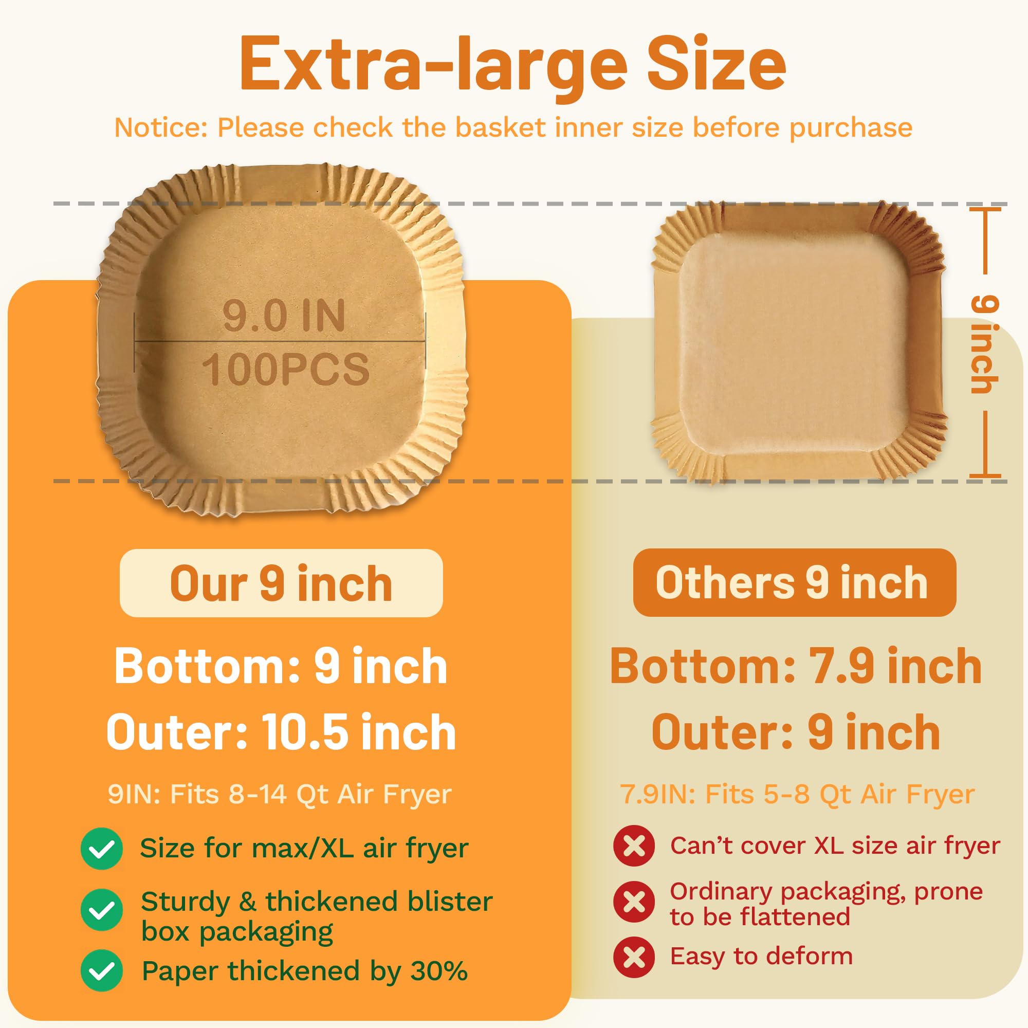 Ailifeer pre cut parchment liner for microwave oven and air fryer