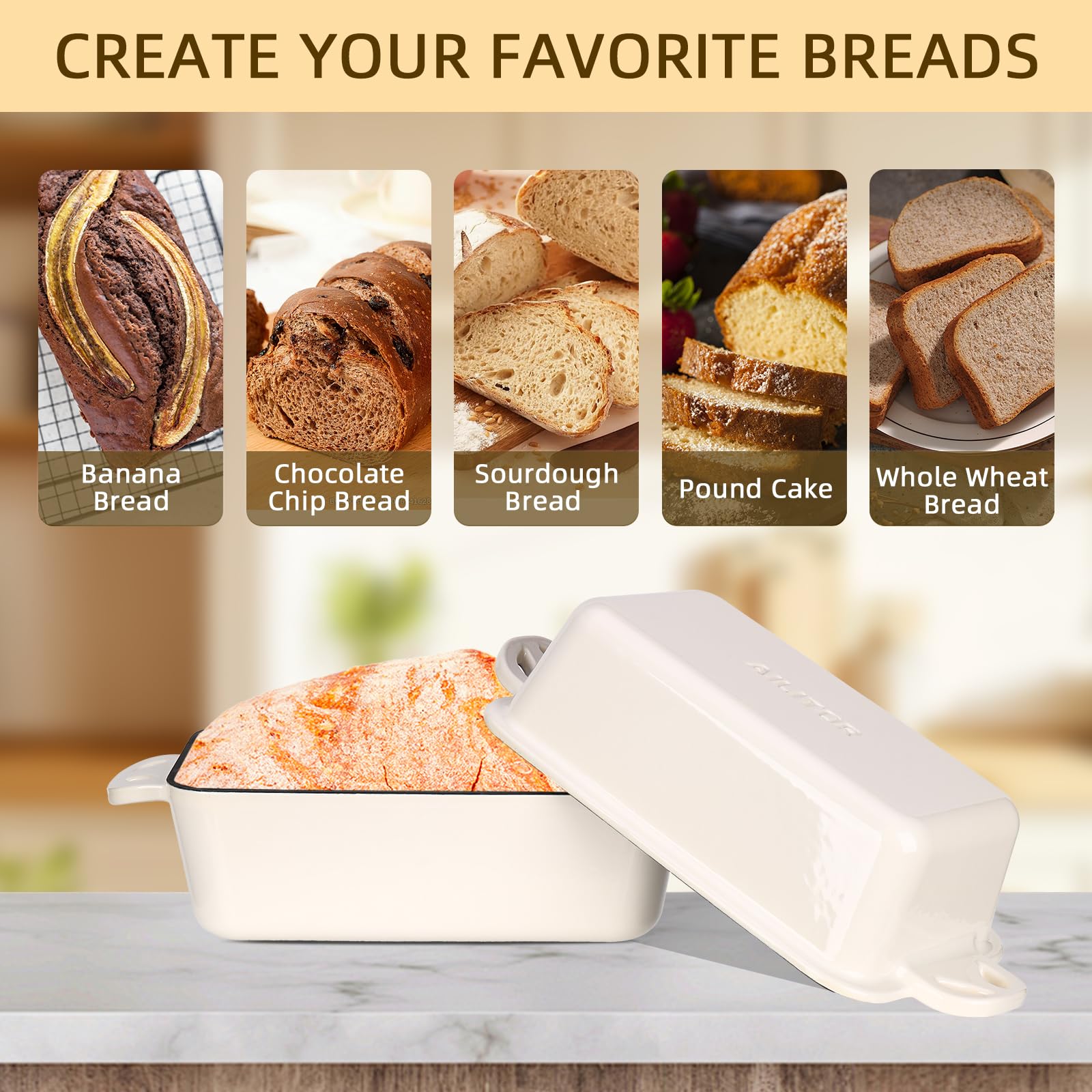 AILITOR enamel coating enables easy cleanup after baking.