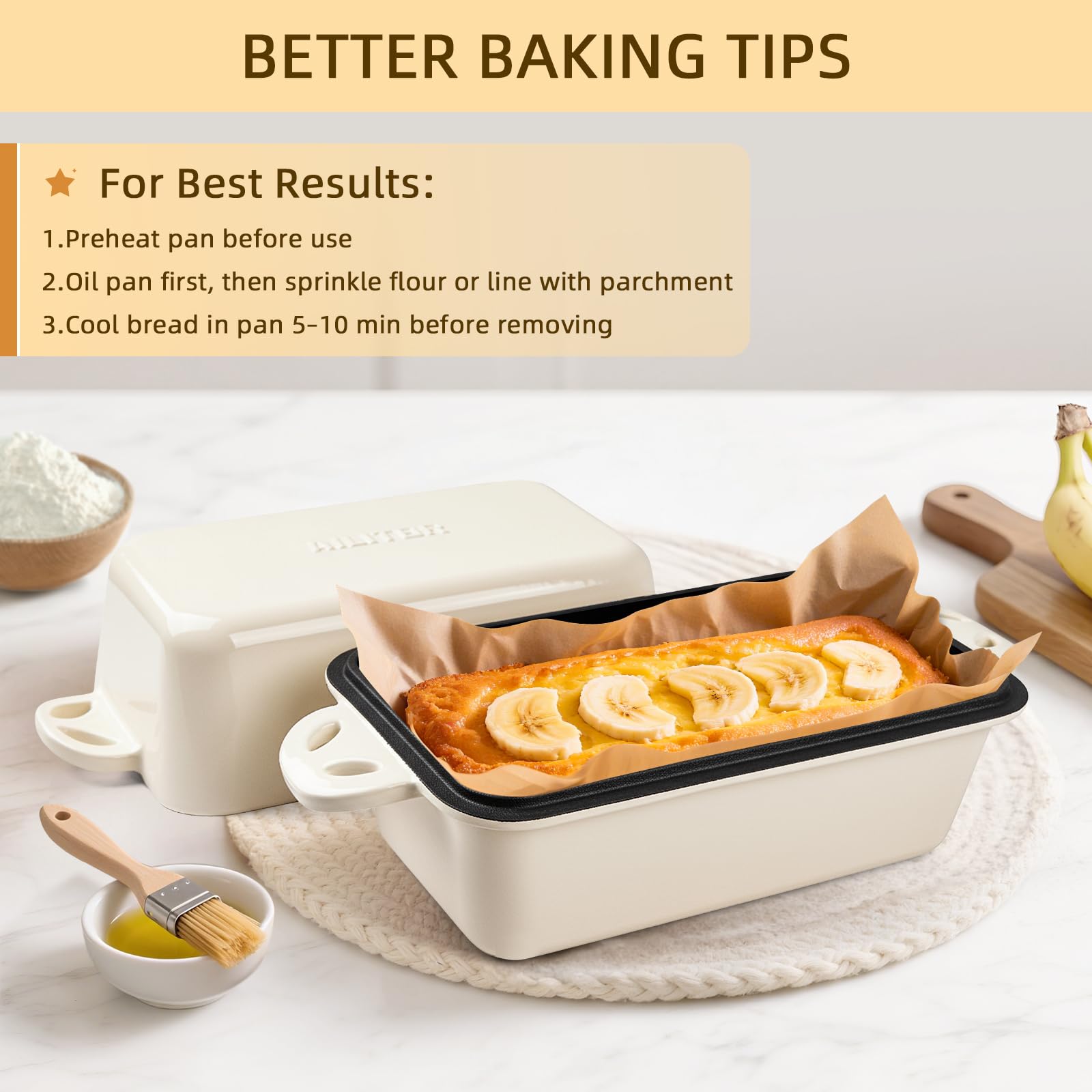 AILITOR recipe book included inspires creative baking ideas.