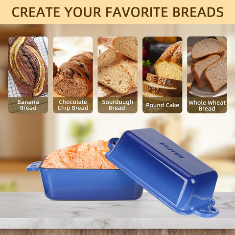 AILITOR stackable 9x5 loaf pans save space in the kitchen.