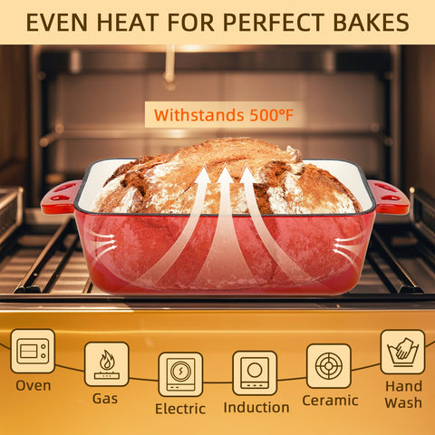 AILITOR heat resistant gloves included for safe handling during baking.