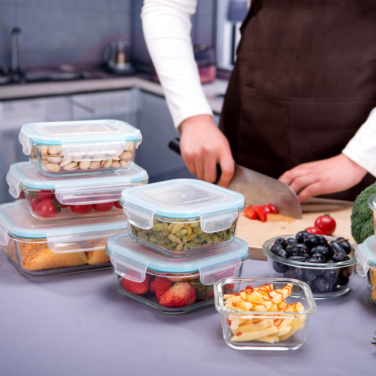 AILTEC glass containers are dishwasher-safe for easy cleanup.