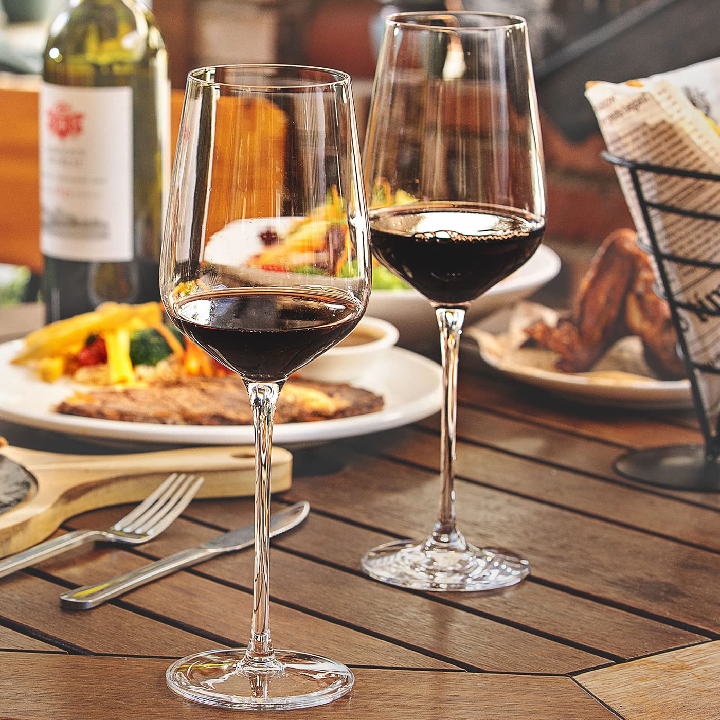 AILTEC wine glasses strong stem balance for comfortable grip
