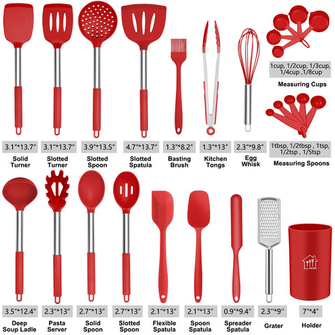 AILUKI flexible spatula head ideal for scraping bowls and mixing without scratching nonstick cookware.