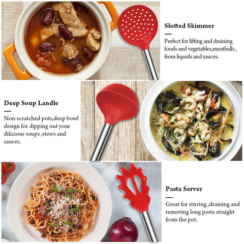 AILUKI spatula and brush set ideal for baking and sauce prep.