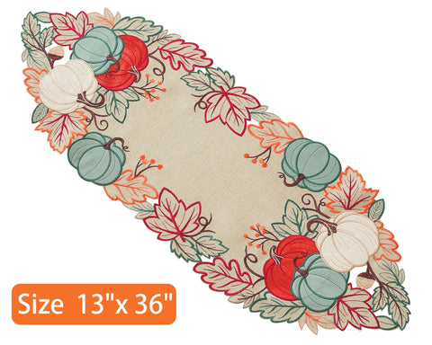 AILUOQI 68-inch autumn runner centerpieces large dining tables for 4–6 guests.