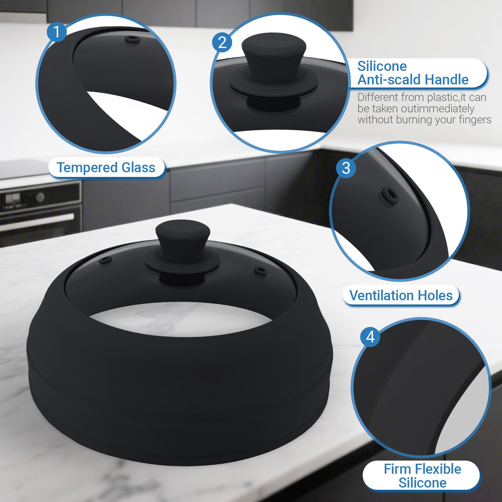 Aimatifi BPA-free dishwasher-safe cover protects food and eases cleaning.