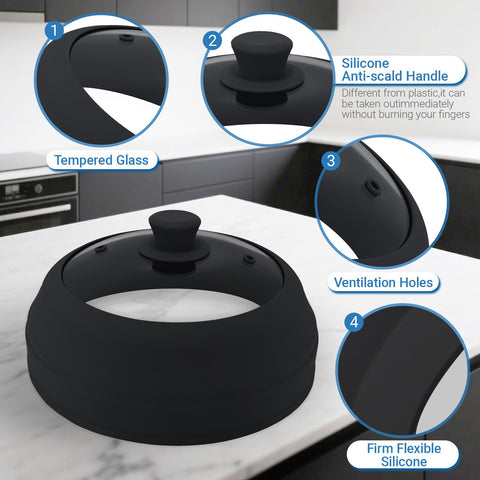 Aimatifi BPA-free dishwasher-safe cover protects food and eases cleaning.