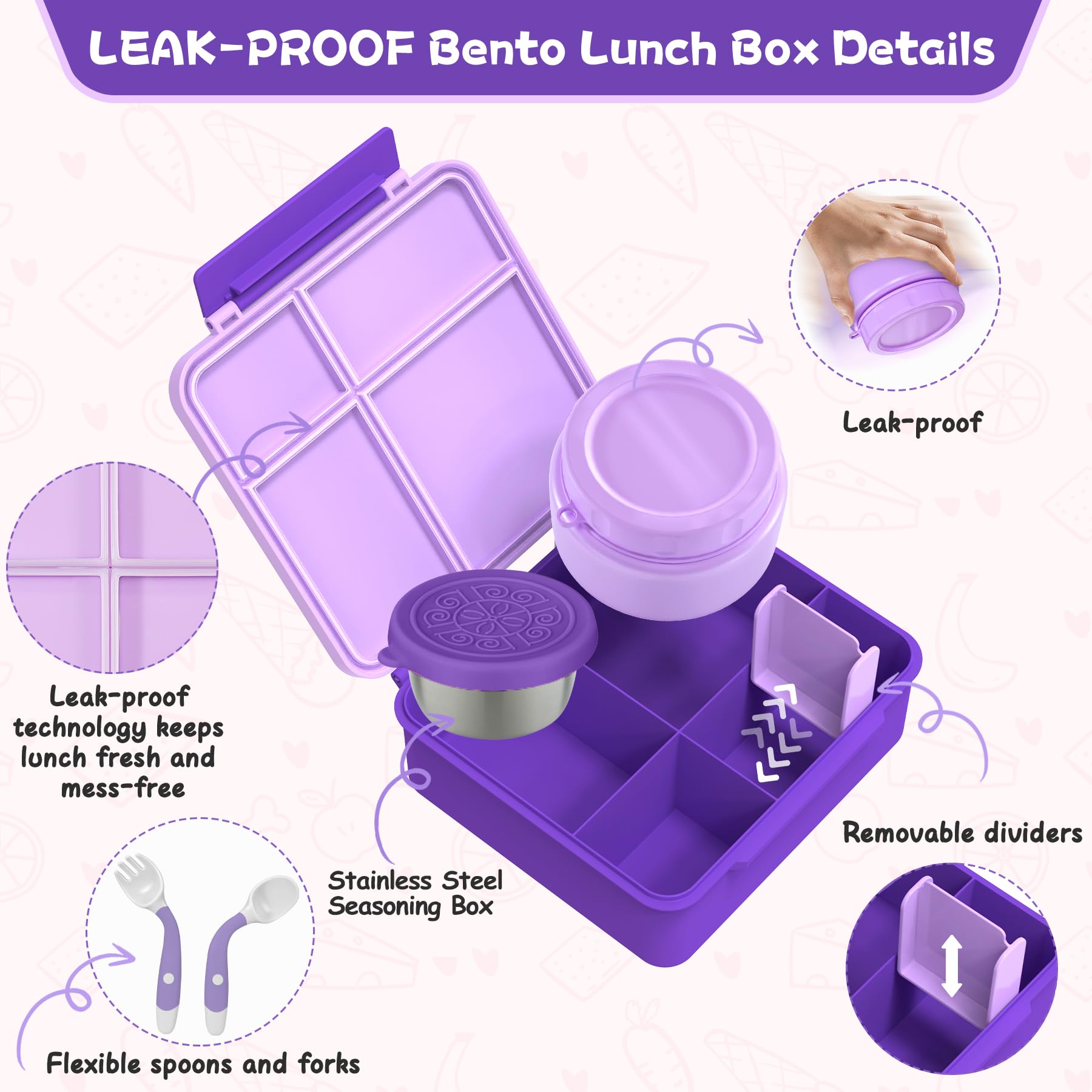 Aimsnk food divider helps separate flavors to prevent cross-contact.