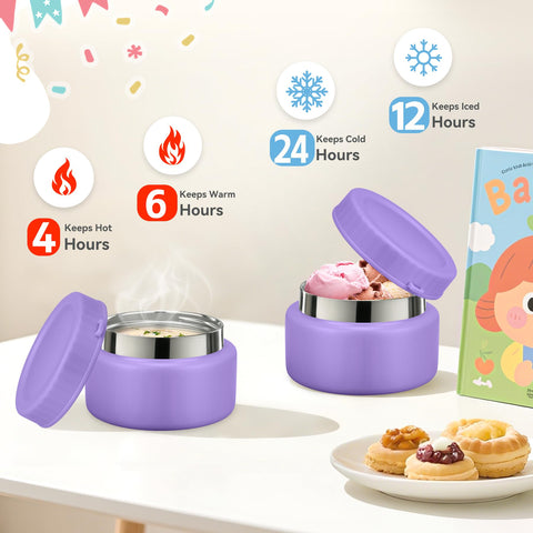 Aimsnk 9oz hot food jar keeps soups warm on the go.