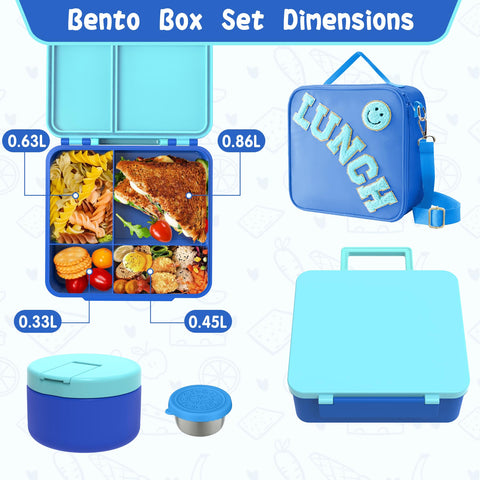 Aimsnk insulated lunch bag blue with handle for easy carriage.
