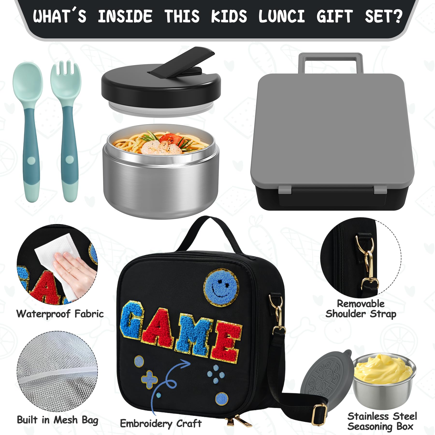 Aimsnk insulated lunch bag with sturdy handle for easy carrying.