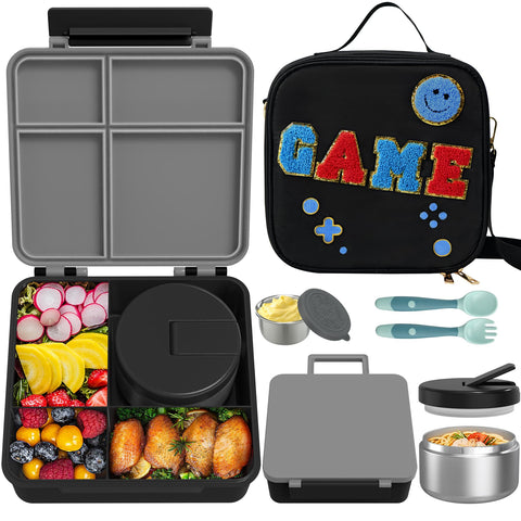Aimsnk kids bento lunch box with four compartments for balanced meals.