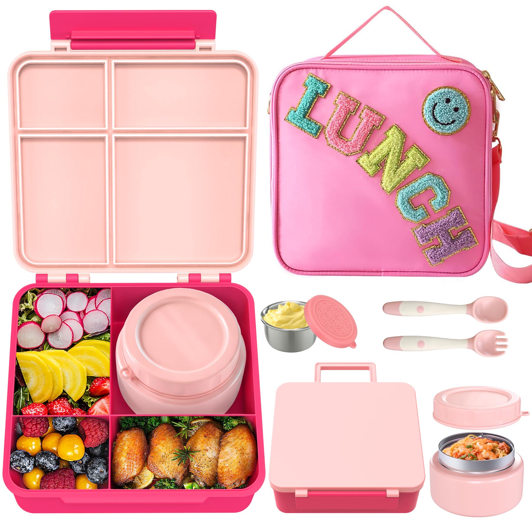 Aimsnk Kids Bento Lunchbox shows organized compartments for balanced meals.