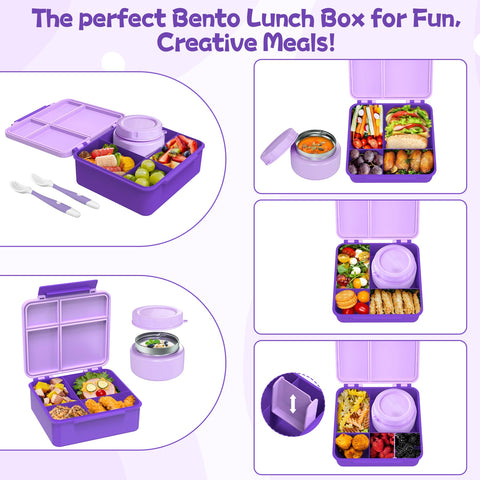 Aimsnk leakproof lunch container with secure lid reduces mess at school.