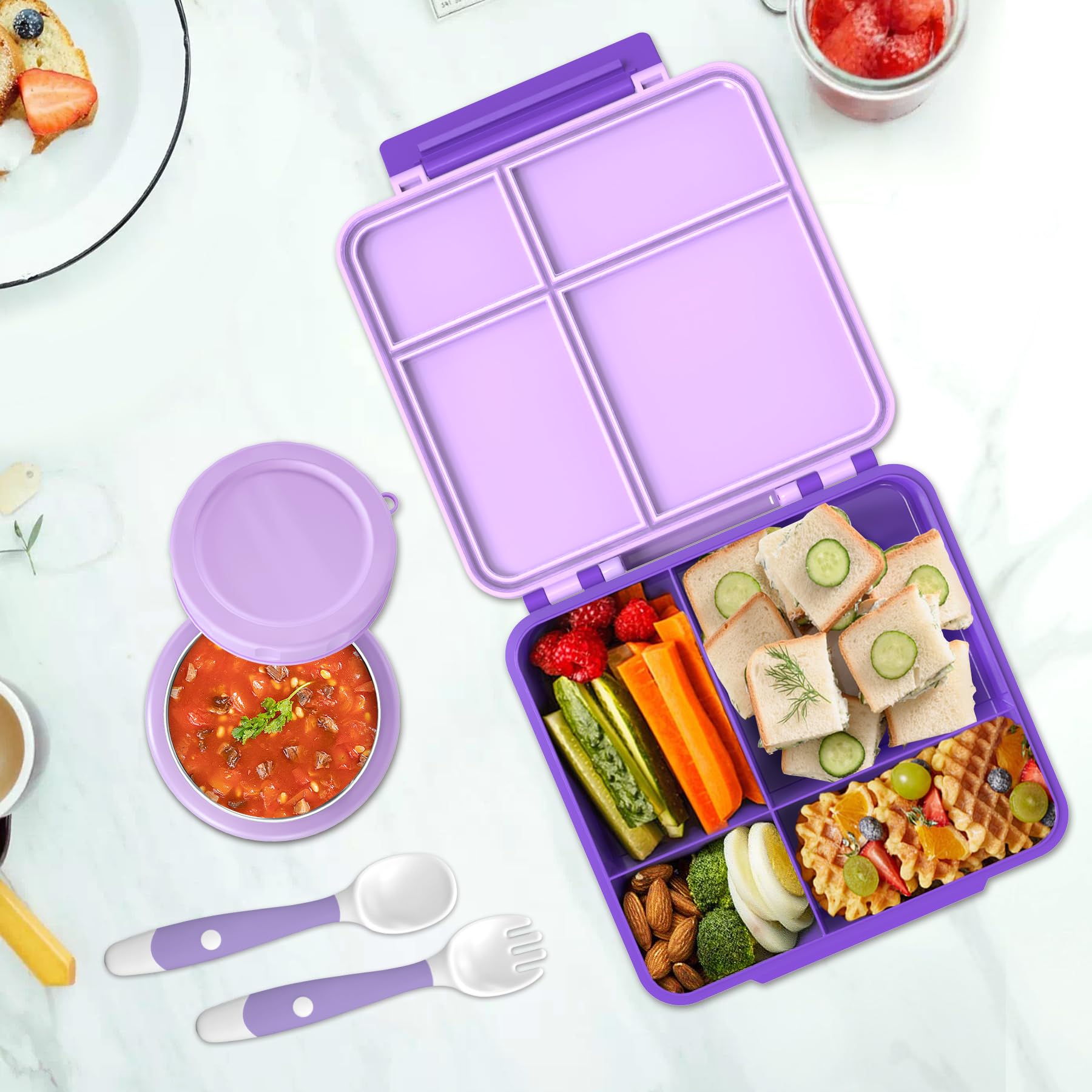 Aimsnk lunch set ready for school or travel day packaging.