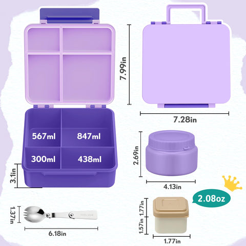Aimsnk stainless steel sauce cups secure dressings inside the lunch.