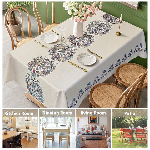 AIRCOWRIE durable vinyl tablecloth offers heat resistance and daily durability.