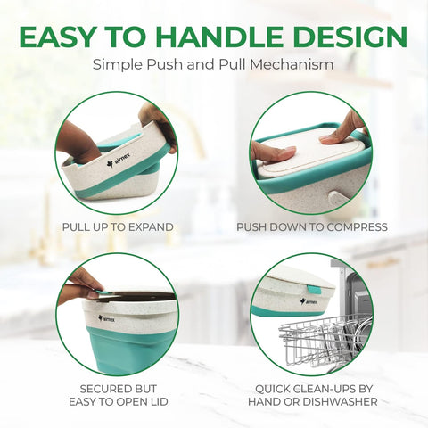 AirNex compact packaging with beginner's guide supports simple composting.