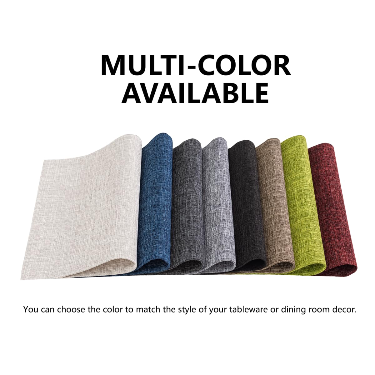 Aironment placemats in a dining room setup showing six mats for family meals.
