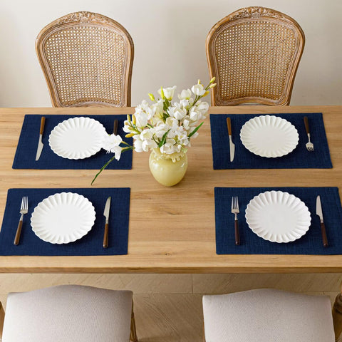 Aironment placemats stain resistant and machine washable for easy cleanup after meals.