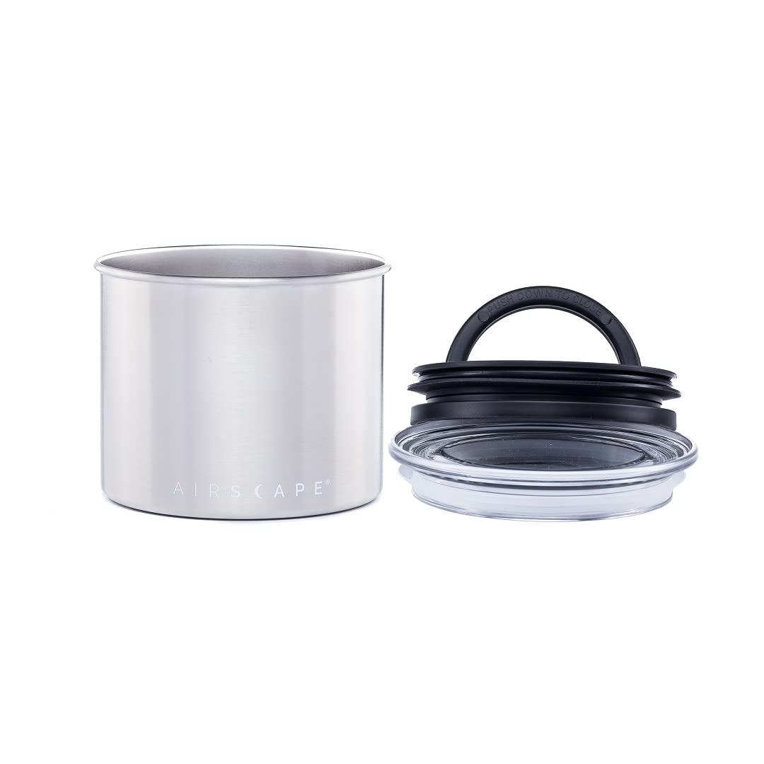 AirScape 18/8 stainless steel canister resists staining and odor transfer.