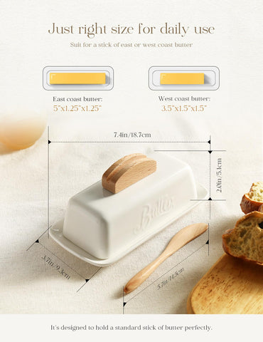 AISBUGUR gift-ready butter dish enhances kitchen style.