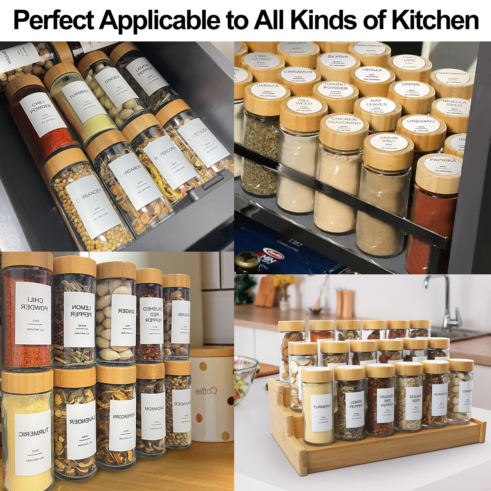 AISIPRIN kitchen spice storage for a tidy pantry