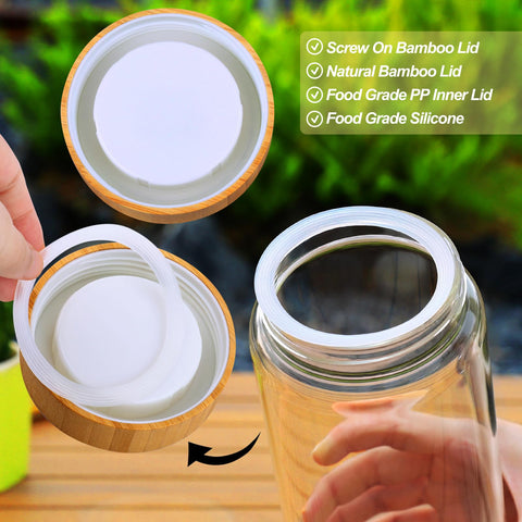 AISIPRIN jars storing flour and sugar for easy access.