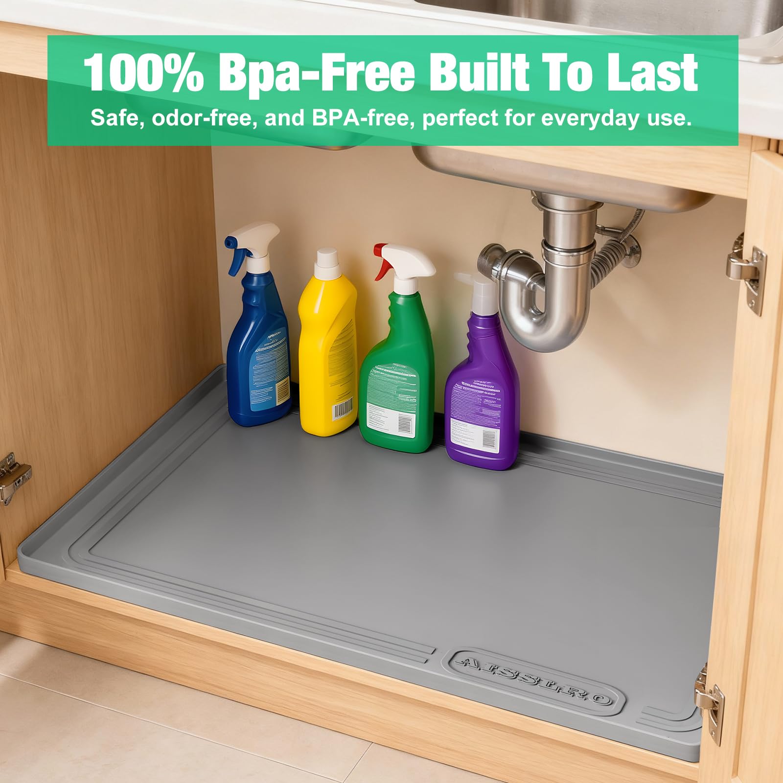 Aisslro pet tray mat helps contain mess.