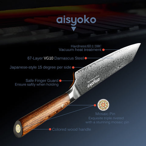Aisyoko knife smoothly slices thin produce for effortless daily cooking