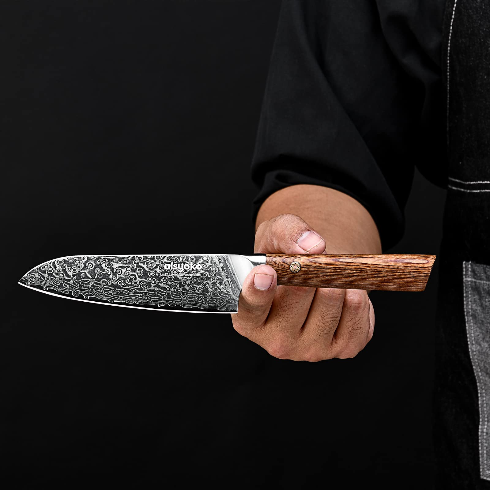 Aisyoko Santoku 5in balanced design reduces fatigue during prep