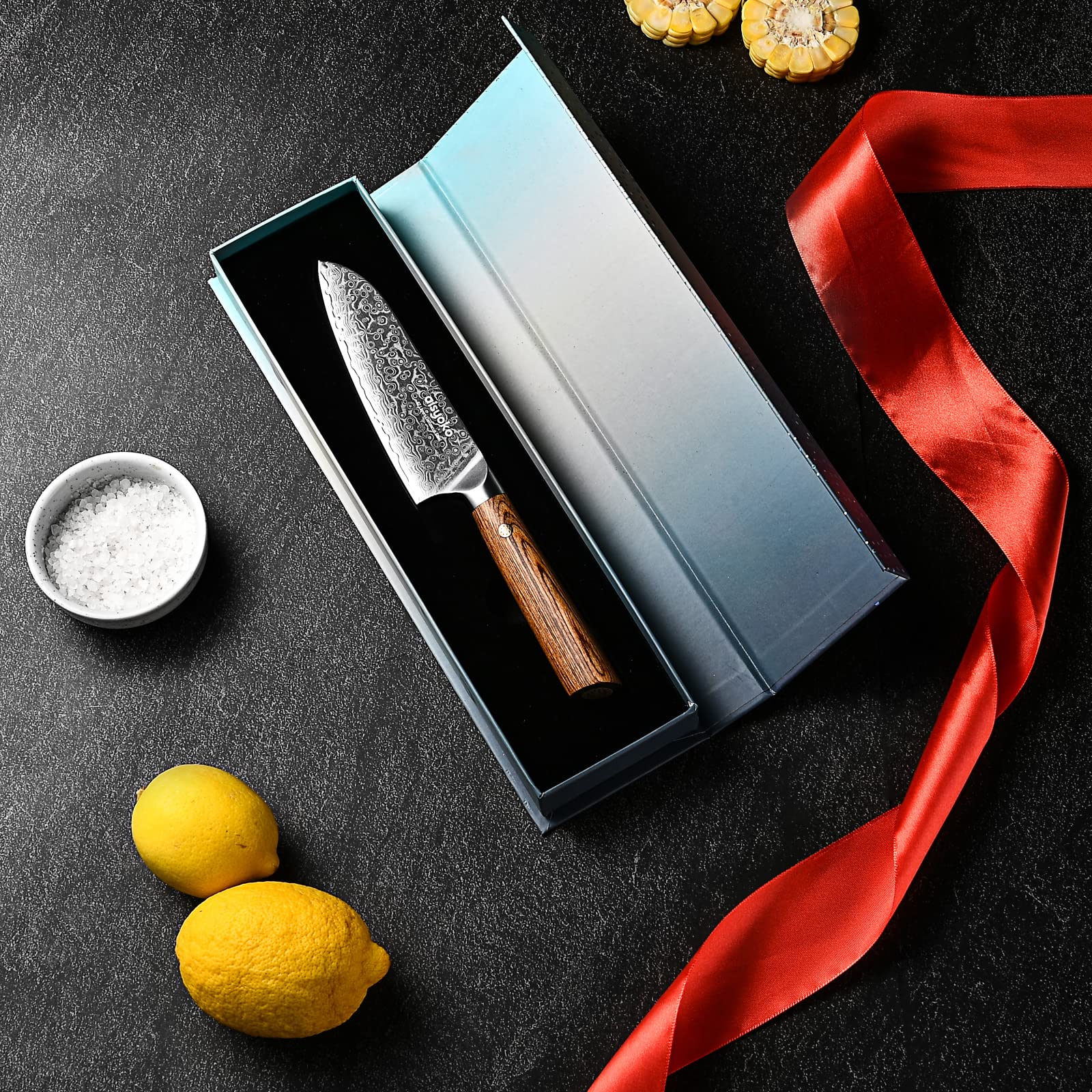Aisyoko Santoku 5in versatile kitchen tool for chopping and slicing