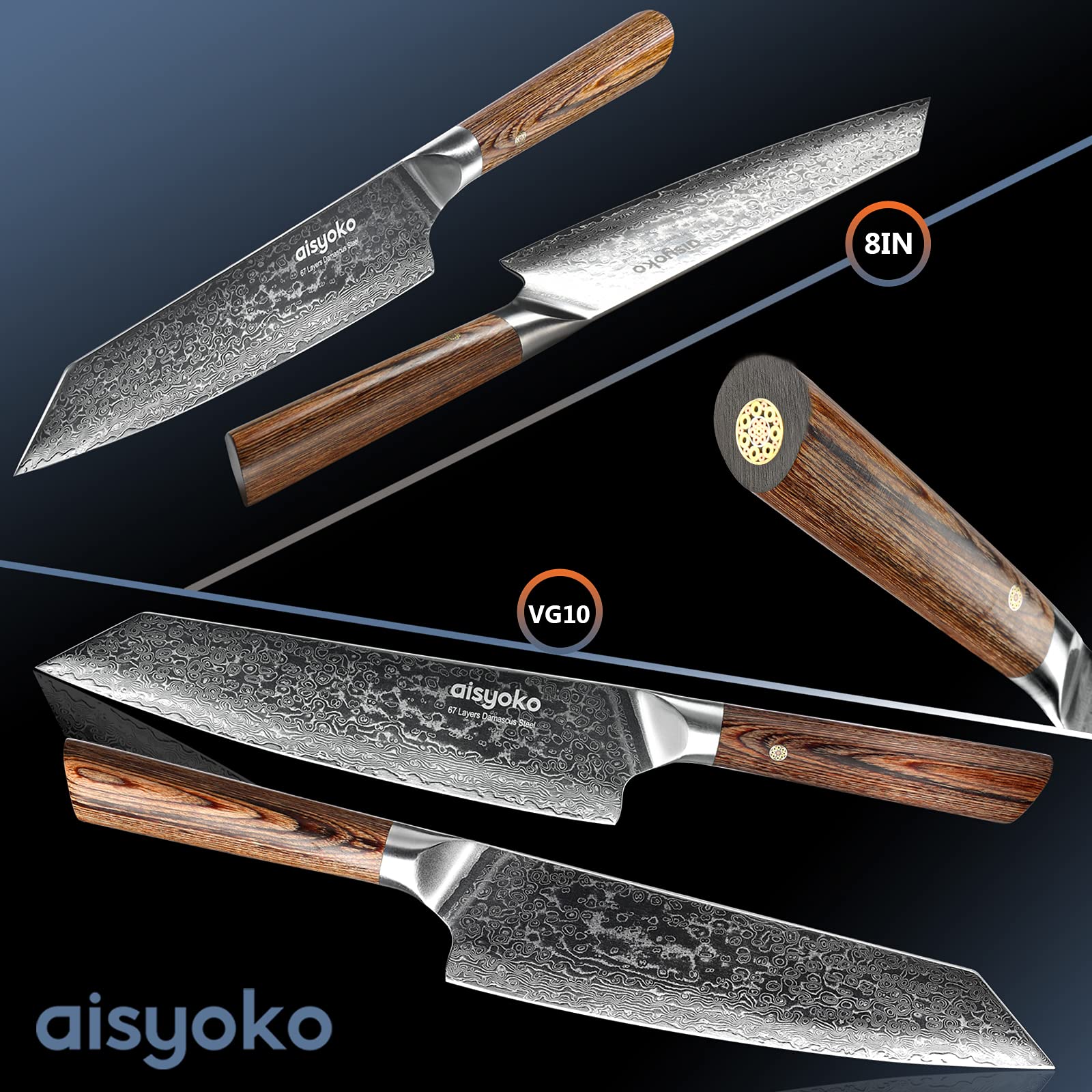 Aisyoko VG-10 core blade emphasizes durable edge retention