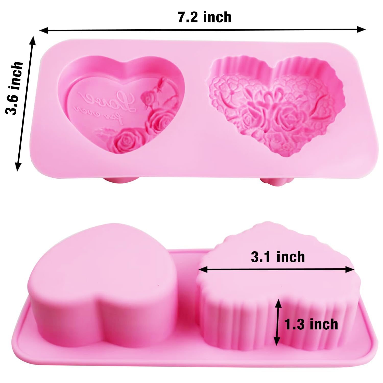 AITRAI chocolate heart mold with 3D flowers creates shiny chocolate treats.