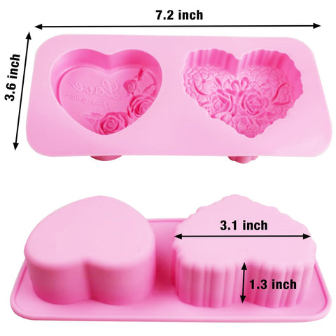AITRAI chocolate heart mold with 3D flowers creates shiny chocolate treats.