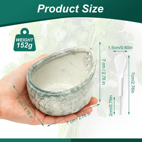 Aiuulu Pottery Herb Stripper Bowl with holes for quick herb peeling and aroma preservation.